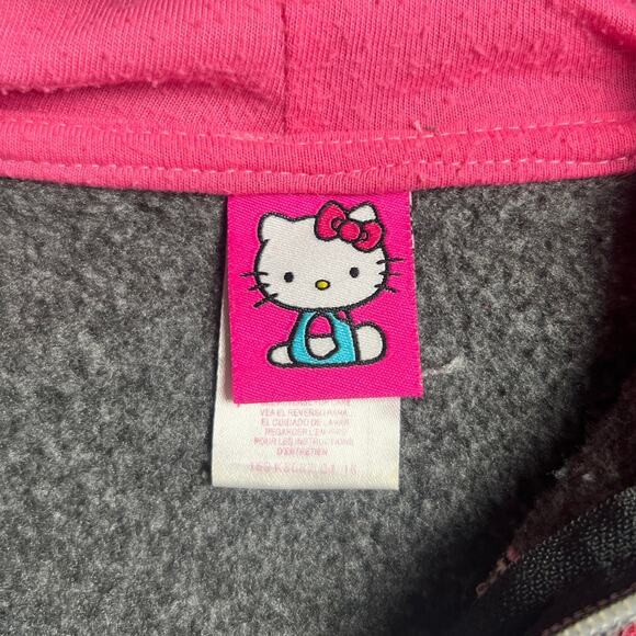 Hello Kitty Knit Sequin Zipper Front Enamel Pull Tab Jacket 2020 Size 6 - Picture 2 of 7